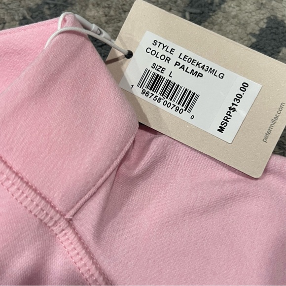 Peter Millar Women's Mélange Raglan-Sleeve Perth Layer in Palmer Pink, Large - Picture 7 of 10